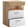 Nachtkästchen Slepal L Honigeiche/Weiss - Honigeiche/Schwarz, MODERN, Holzwerkstoff (45/61/39cm) - MID.YOU