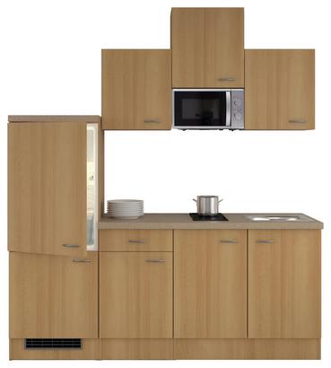 Mit Mikrowelle und Kühlschrank Küchenblock mit Mikrowelle