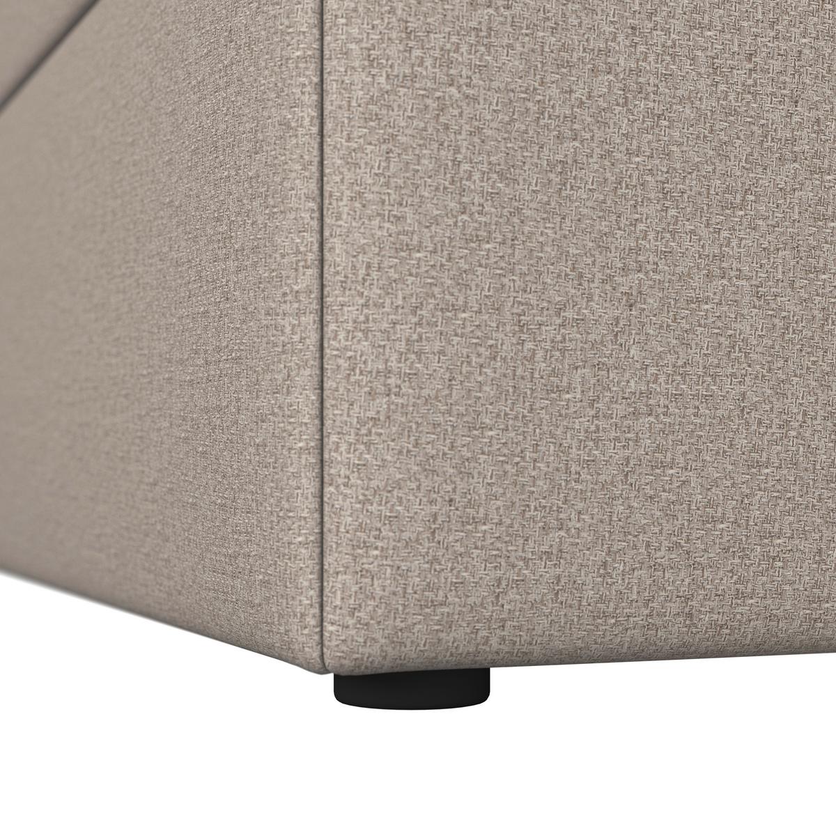 Boxspringová posteľ MARCO 180x200, sivohnedá - čierna/taupe, Modern, drevo/textil (180/200cm) - Bessagi Home