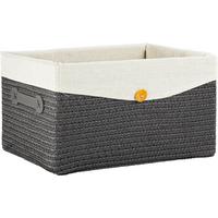 KOŠ DENISE - šedá, Romantický / Rustikální, textil/plast (40/23/30cm) - Mömax