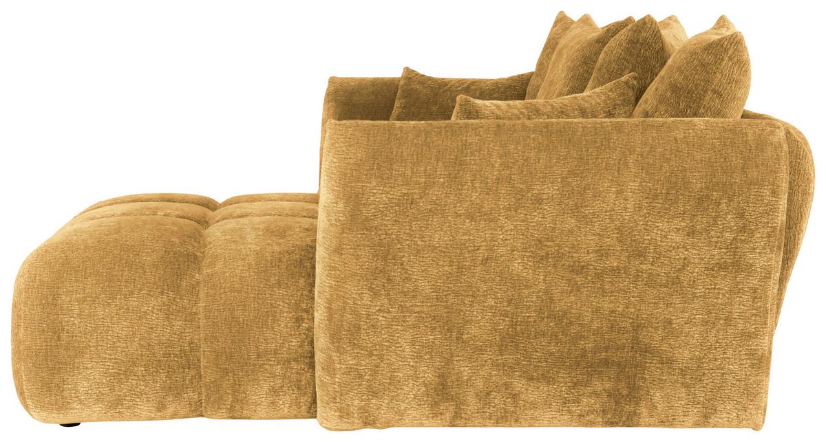 Univerzálna sedačka CAMMELLIO, horč.žltá ženilka, 7 vankúšov - horčicovožltá/čierna, Modern, textil (296/189cm) - Mömax