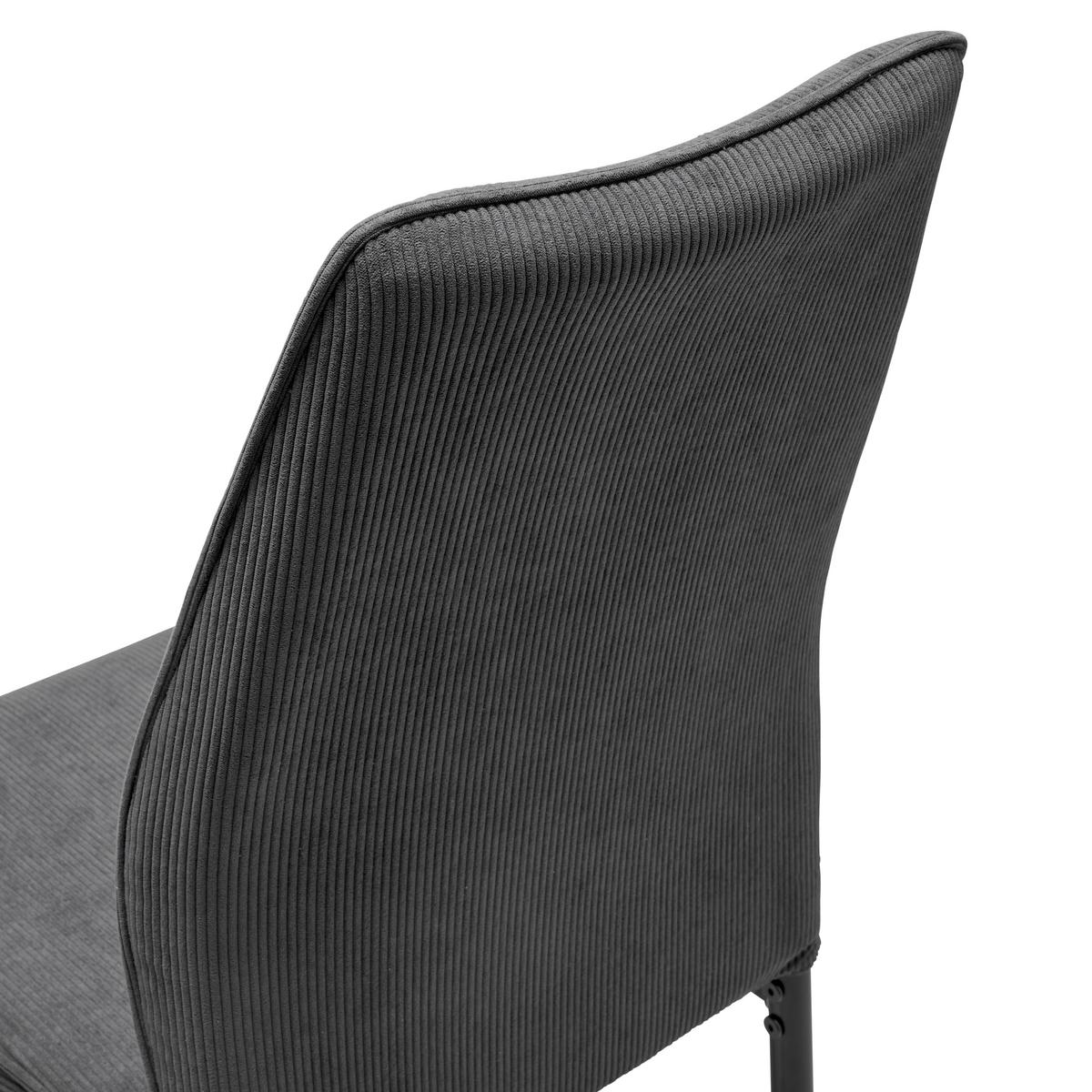 Stuhl-set Ratford - Schwarz/Grau, LIFESTYLE, Textil/Metall (44/96/58cm) - Livetastic