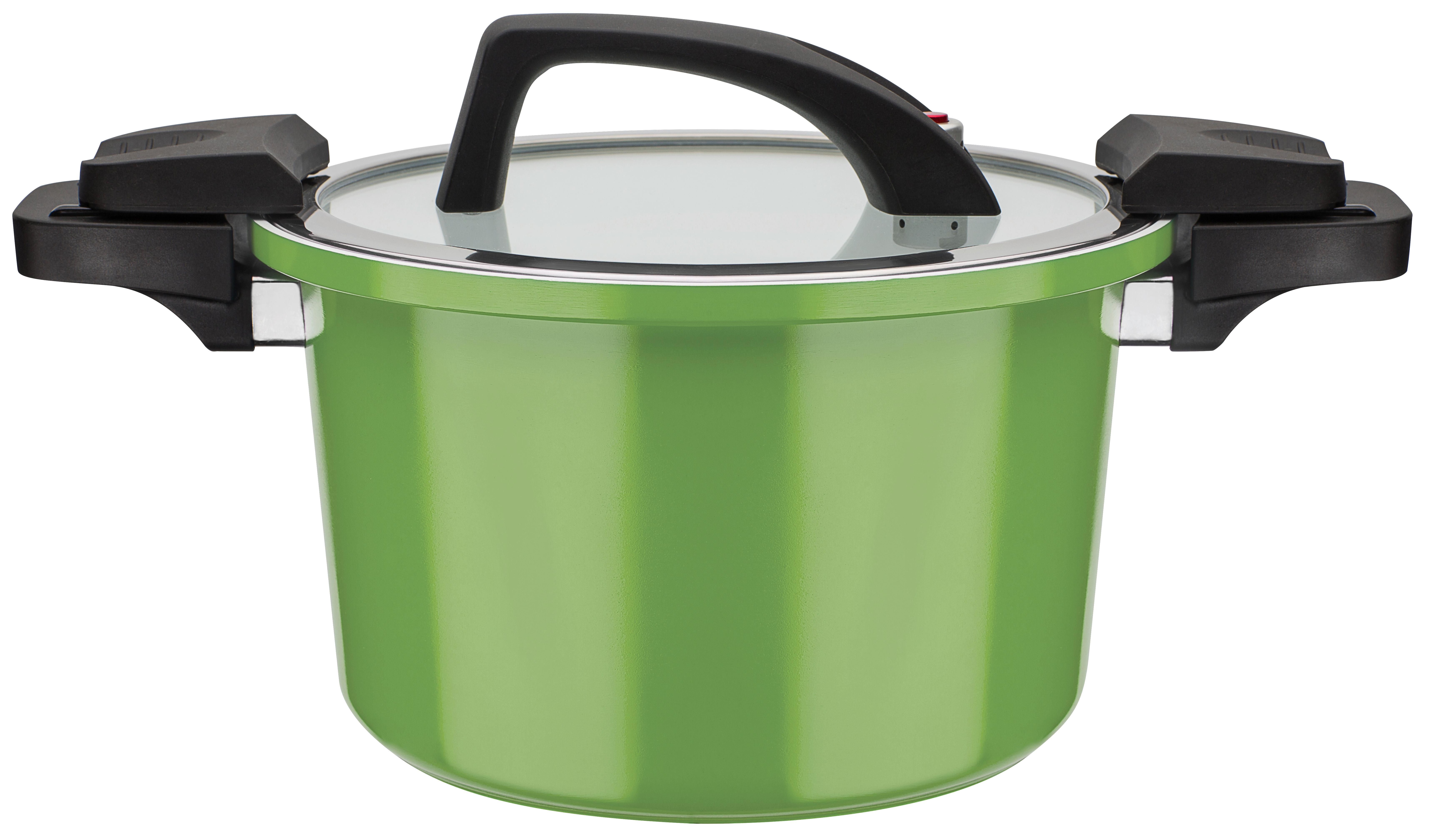 Kochtopf 6 l Aluminium, hellgrün - Hellgrün, Basics, Metall (24/16cm) - GSW
