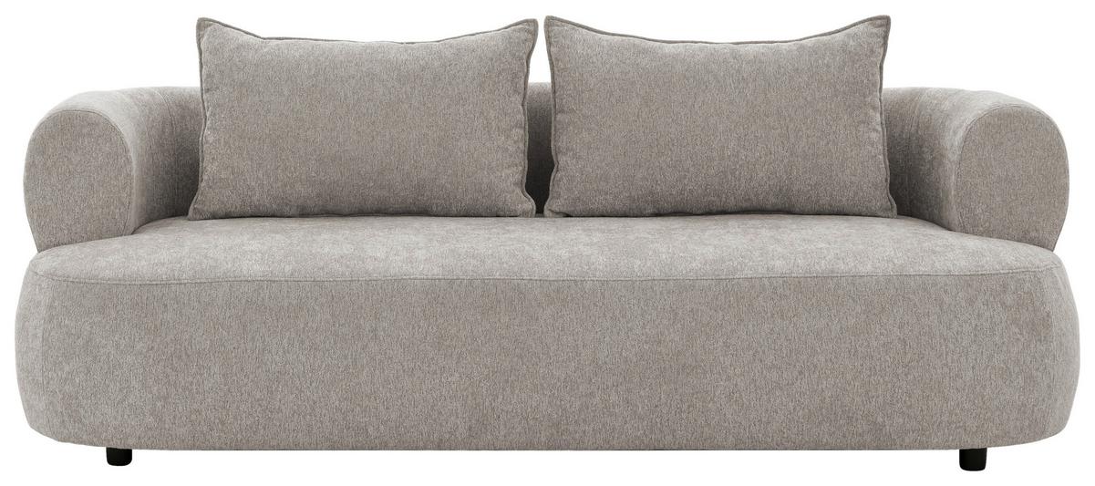 3-Sitzer-Sofa Ferro Hellgrau B: 200 cm - Hellgrau/Schwarz, Design, Textil (200/76/96cm) - Livetastic