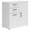 Komód Cabinet - fehér, Modern, faalapú anyag (80/83/40cm)