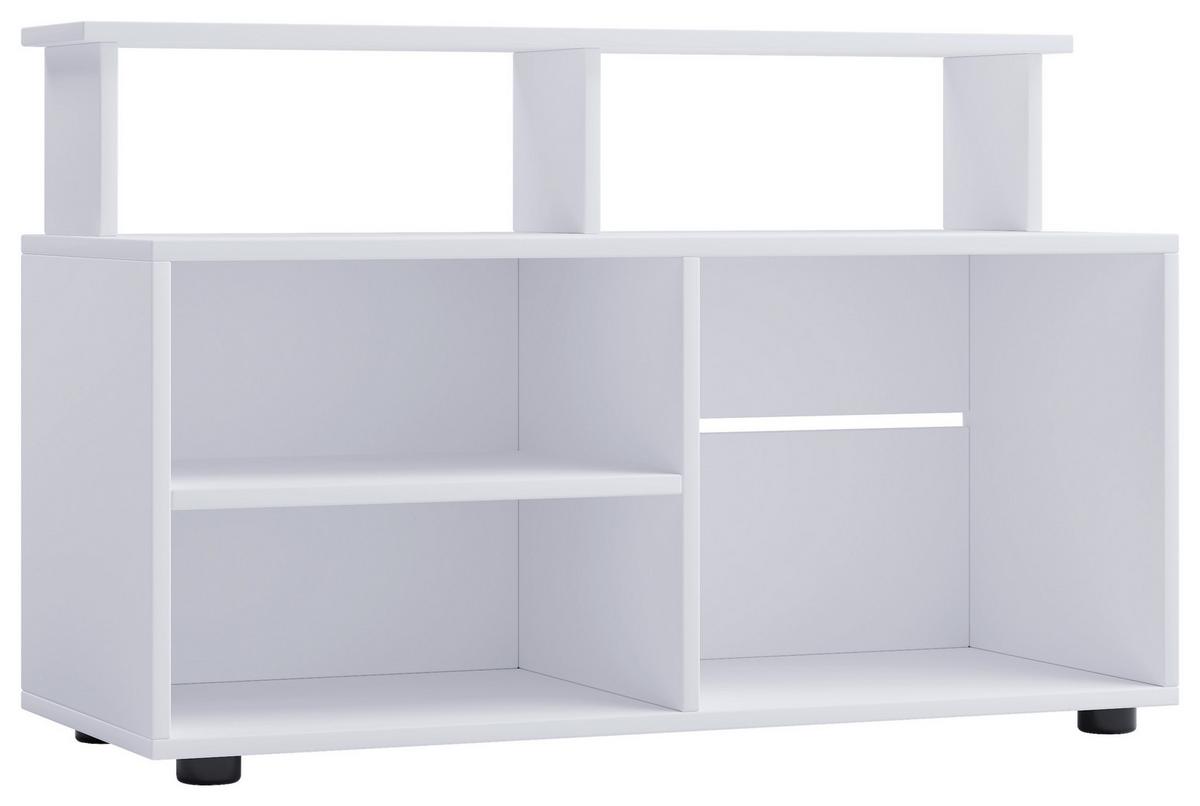Nízka komoda, bílá, š: 90 cm - bílá/černá, Moderní, kompozitní dřevo/plast (90/59/36cm) - MID.YOU