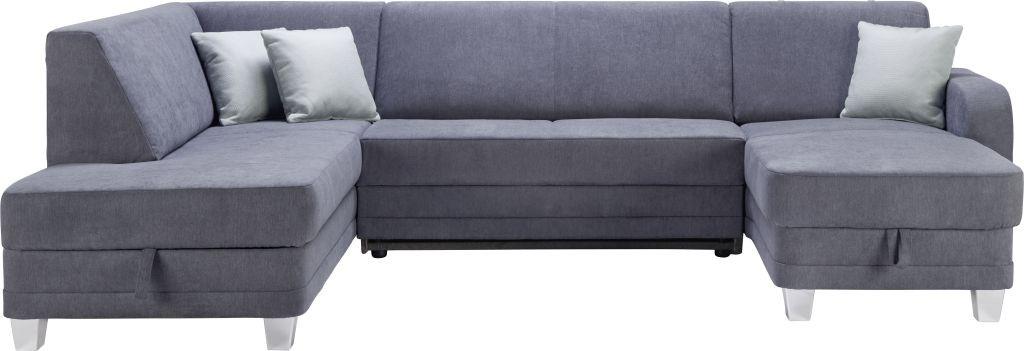 Rohová sedačka MESSINA, levá, tmavě šedá - tmavě šedá/barvy chromu, Moderní, textil/plast (198/296/165cm) - Mömax