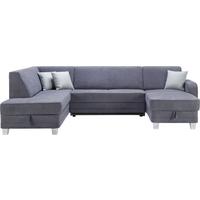 Rohová sedačka MESSINA, ľavá, tmavosivá - chrómová/tmavosivá, Modern, textil/plast (198/296/165cm) - Mömax