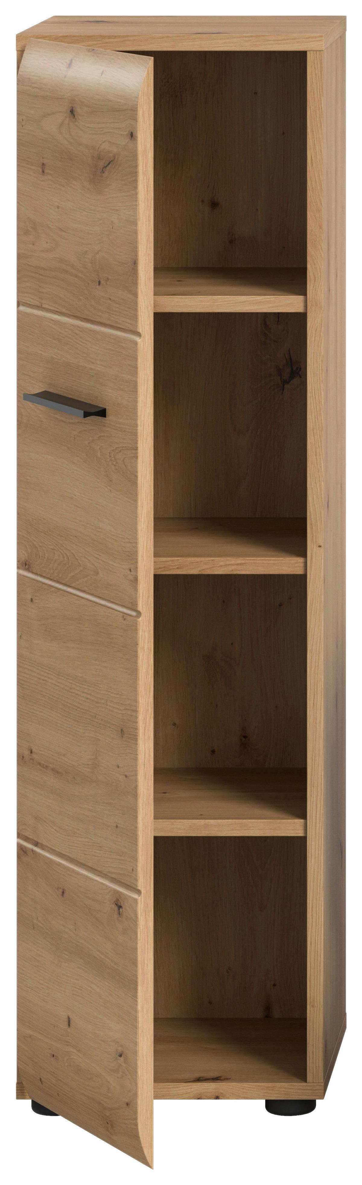 Midi skříňka Ice Dub Artisan - černá/dub artisan, Basics, kompozitní dřevo/plast (30/106/30cm) - MID.YOU