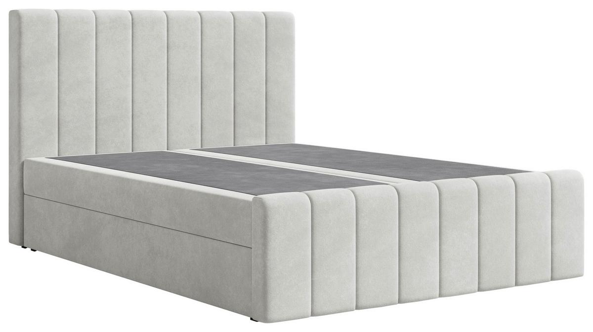 BOXBETT Lila Silberfarben 160x200cm - Silberfarben/Schwarz, MODERN, Holz/Kunststoff (160/200cm) - MID.YOU