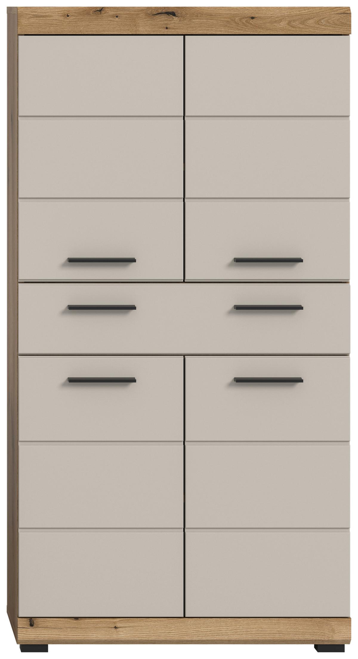 Midischrank Scout Kaschmir/Naturfarben B: 74 cm - Kaschmir/Schwarz, MODERN, Holzwerkstoff (74/141/31cm) - MID.YOU