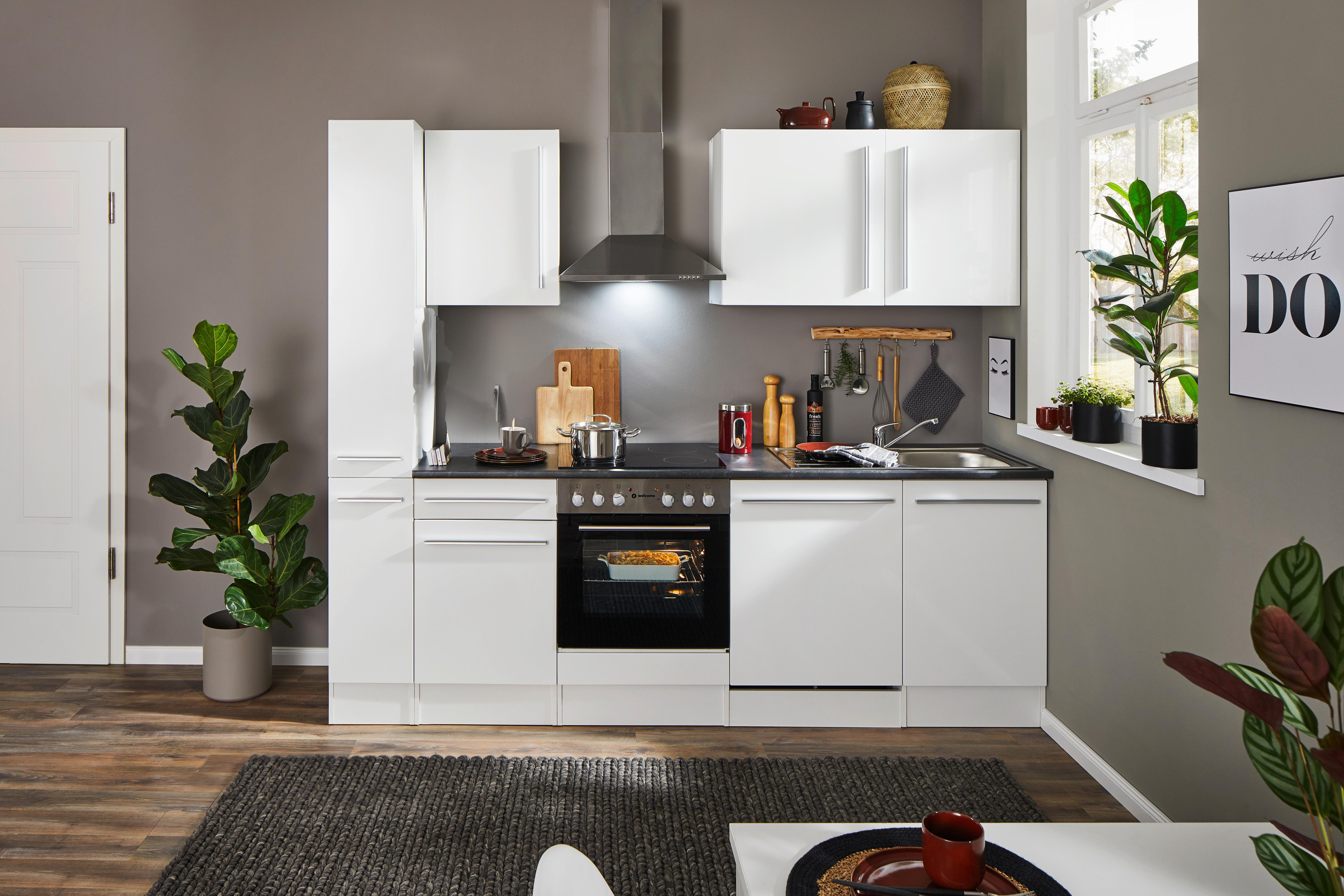 Küchenblock Jazz 8 250 Weiß B: 250 cm