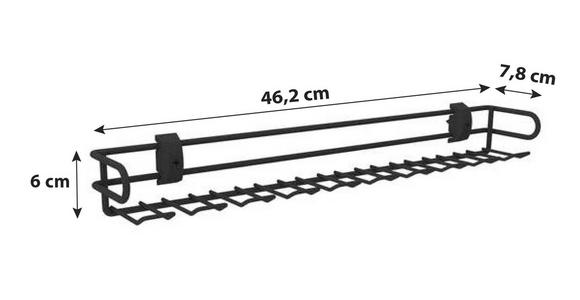 Krawattenhalter/Gürtelhalter Unit B: 46 cm Metall 10 Bügel - Anthrazit, MODERN, Metall (7,8/6/46,2cm) - Ondega