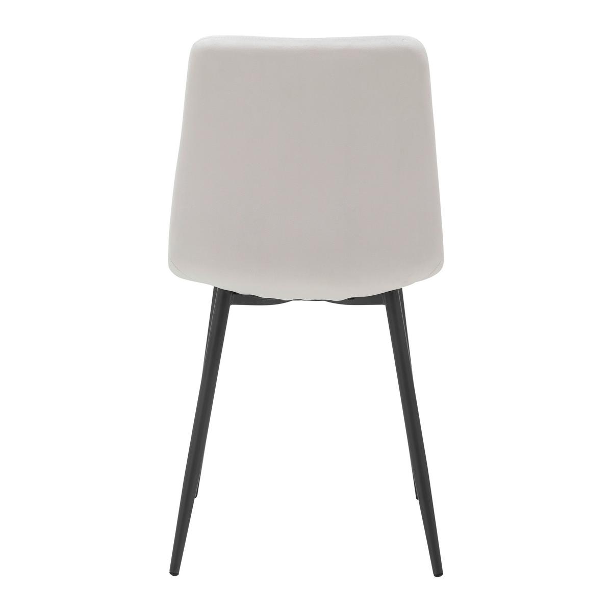 Jedálenská stolička RIA svetlá sivá - čierna/svetlosivá, Modern, kov/drevo (43,5/87/54cm) - Bessagi Home