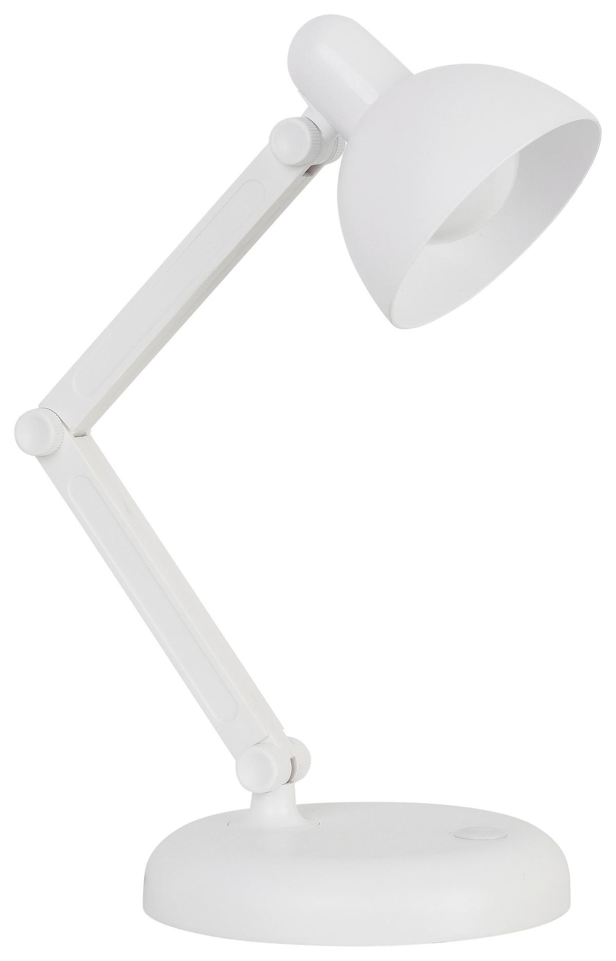 Tischlampe Daniel Weiß Daniel - Weiß, MODERN, Kunststoff (12,5/34cm) - Luca Bessoni