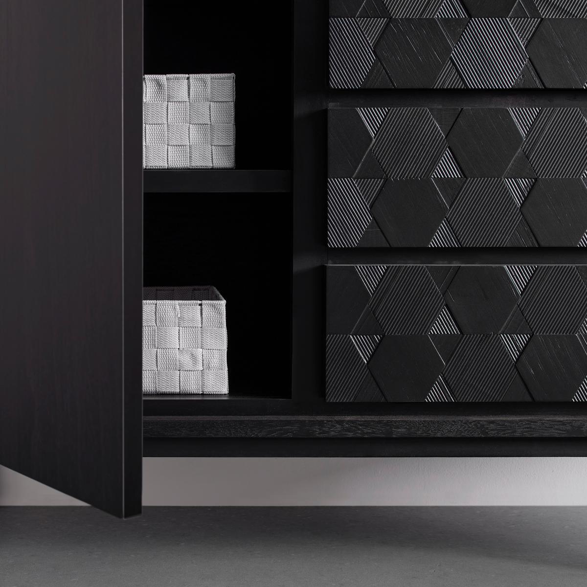 Příborník ROMA černý - černá, Moderní, kov/dřevo (131,5/77/42cm) - Bessagi Home