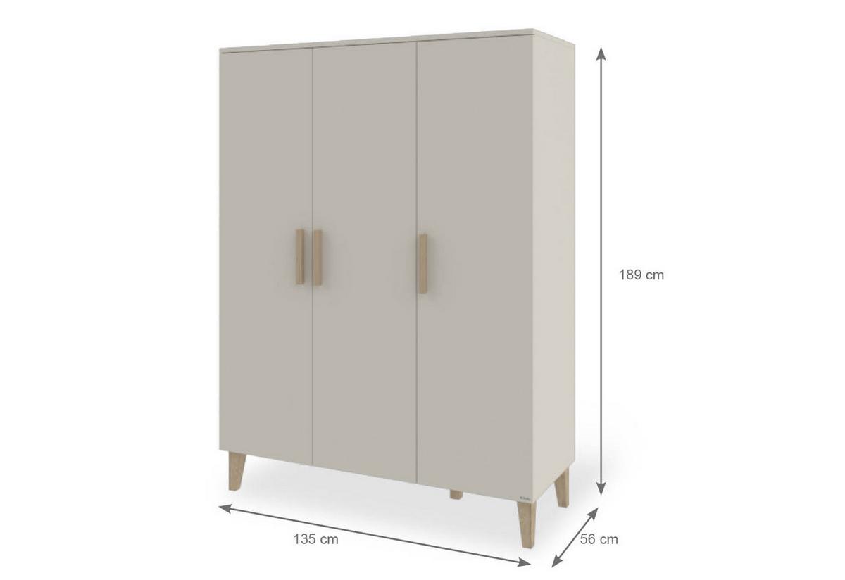 BABYZIMMER TAMI - Eichefarben/Beige, Basics, Holzwerkstoff - Pinolino
