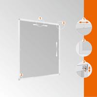 Fliegengitter Fenster 100x120 cm Weiß, Wetterfest - Weiß, Basics, Metall (100/120cm)