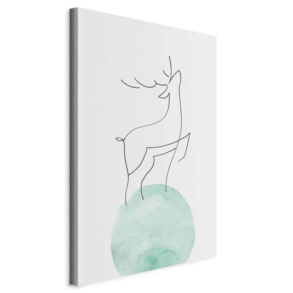 LEINWANDBILD Courage Weiß Mintgrün B: 40 cm