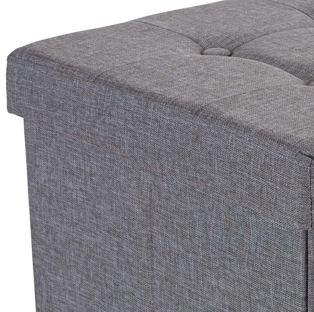 Skládací taburet Franz, šedý - šedá, Moderní, kompozitní dřevo/textil (38/38/38cm) - Based