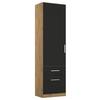 Drehtürenschrank 47 cm Berlin Eiche Dekor/Grau - Eiche Artisan/Grau, MODERN, Holzwerkstoff (47/197/54cm) - Rauch Möbel