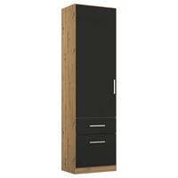 Drehtürenschrank 47 cm Berlin Eiche Dekor/Grau - Eiche Artisan/Grau, MODERN, Holzwerkstoff (47/197/54cm) - Rauch Möbel