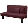 Schlafsofa Columbus Dunkelrot Inkl. Zierkissen - Schwarz/Dunkelrot, Design, Textil (145/84/100cm) - Max Winzer