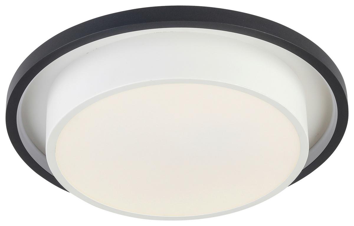 Led-deckenleuchte Ava Ava - Schwarz/Weiß, MODERN, Kunststoff/Metall (38,2cm) - Luca Bessoni