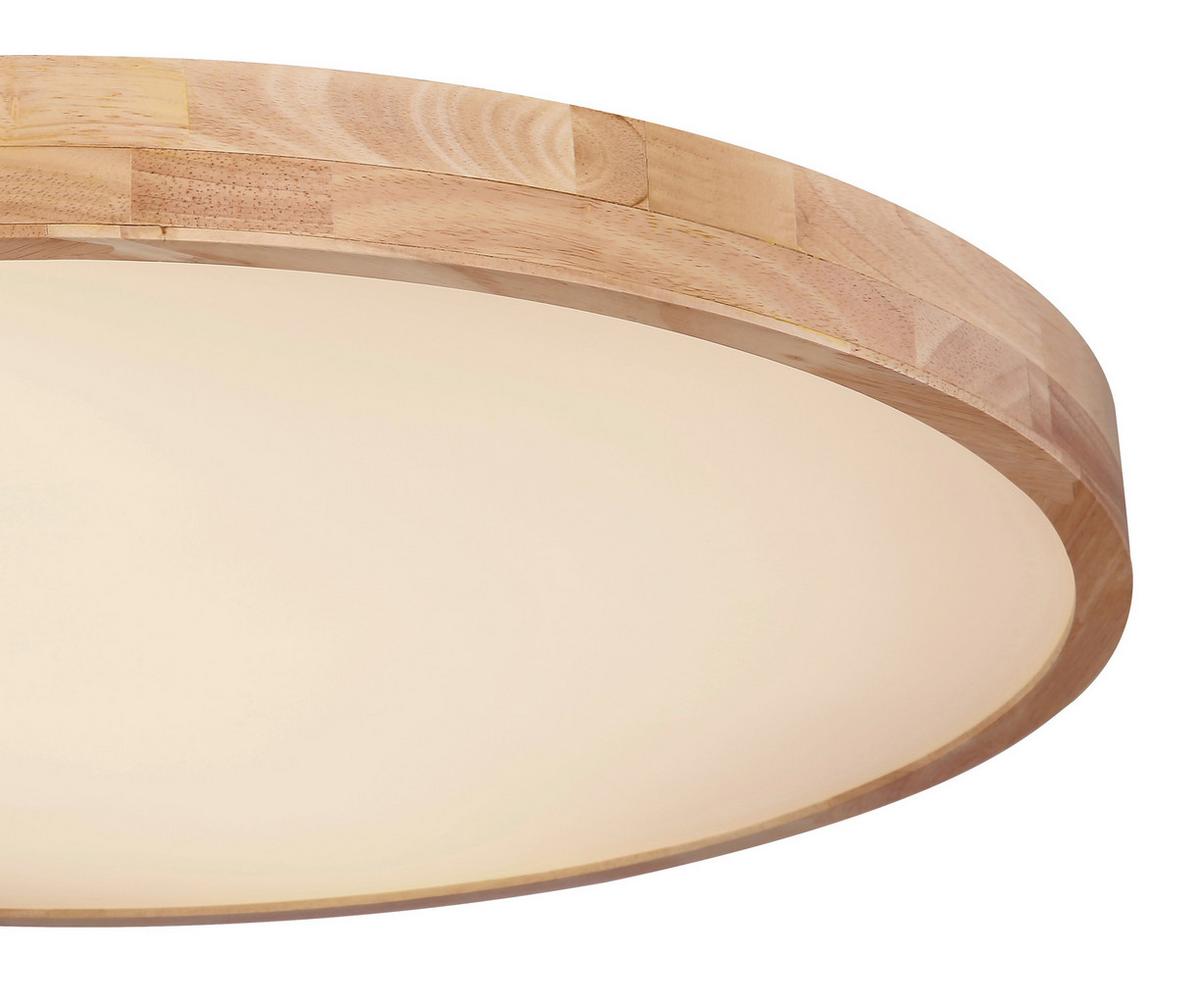 Led Deckenleuchte Rainer Ø 80 cm mit Fernbedienung - Beige/Weiß, Basics, Kunststoff/Metall (80/10,5cm) - Globo