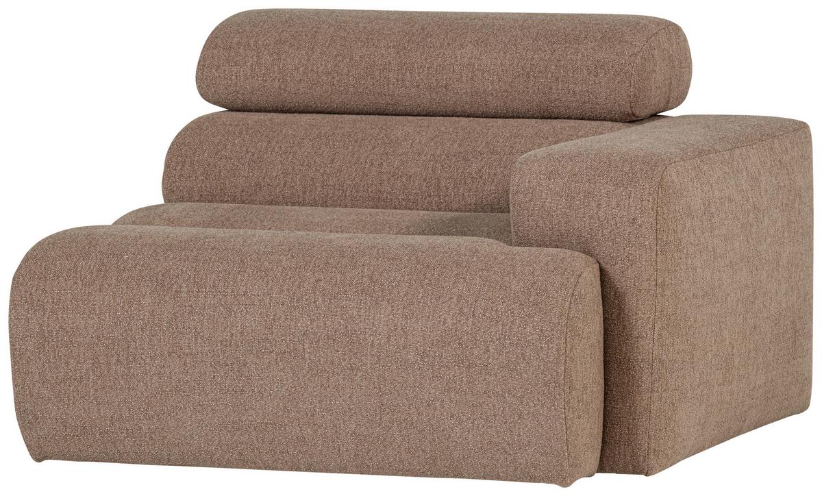 Sofaelement Novi Taupe B: 113cm - Taupe, Design, Textil (113/86/109cm) - Livetastic