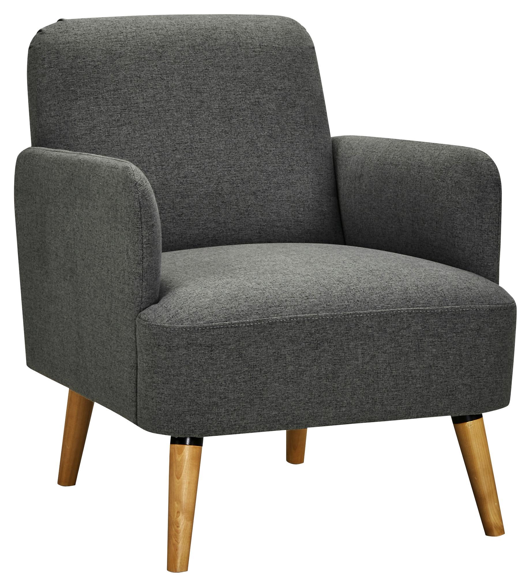 Relax Szék Stockholm - Szürke, Lifestyle, Fa/Textil (62/79/77cm) - Ombra