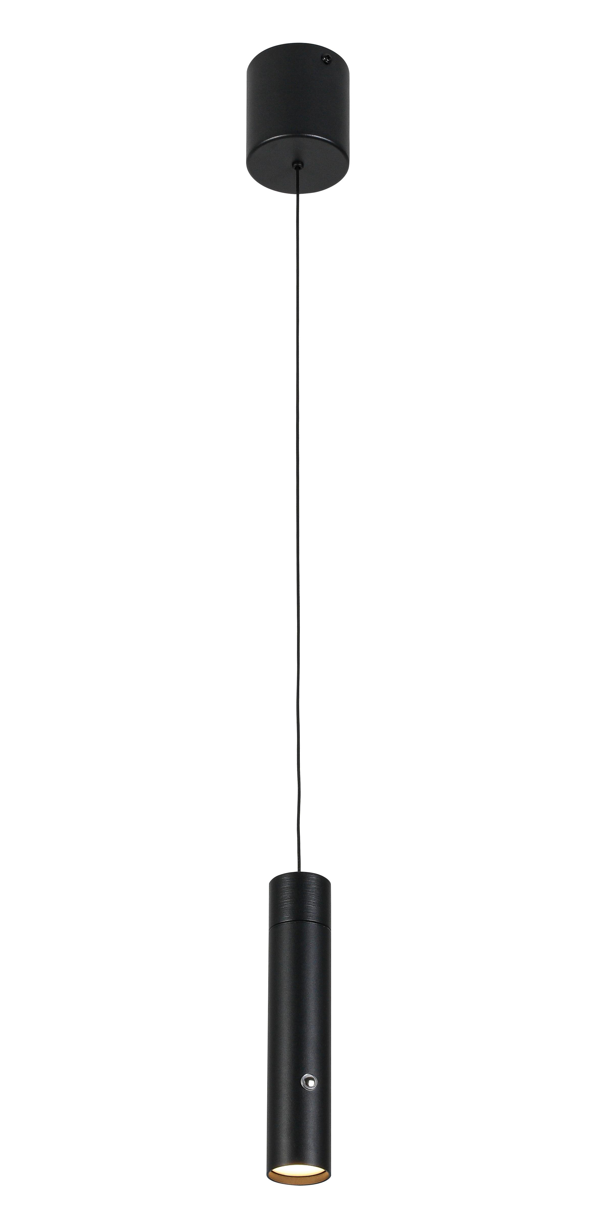 ZÁVĚSNÉ SVÍTIDLO SUSO - černá, Moderní, kov/plast (3,8/3,8/150cm) - Mömax