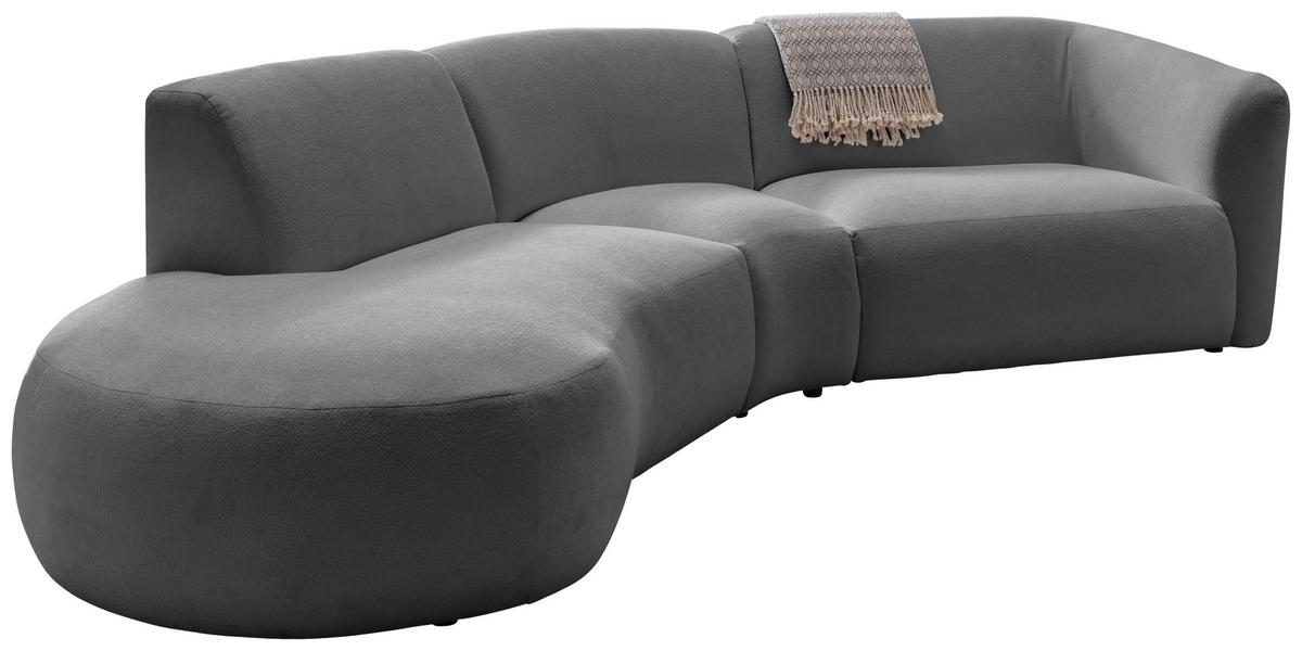 Ecksofa Jesi, Anthrazit S: 182x276 Cm - Anthrazit/Schwarz, MODERN, Textil (182/276cm) - Livetastic