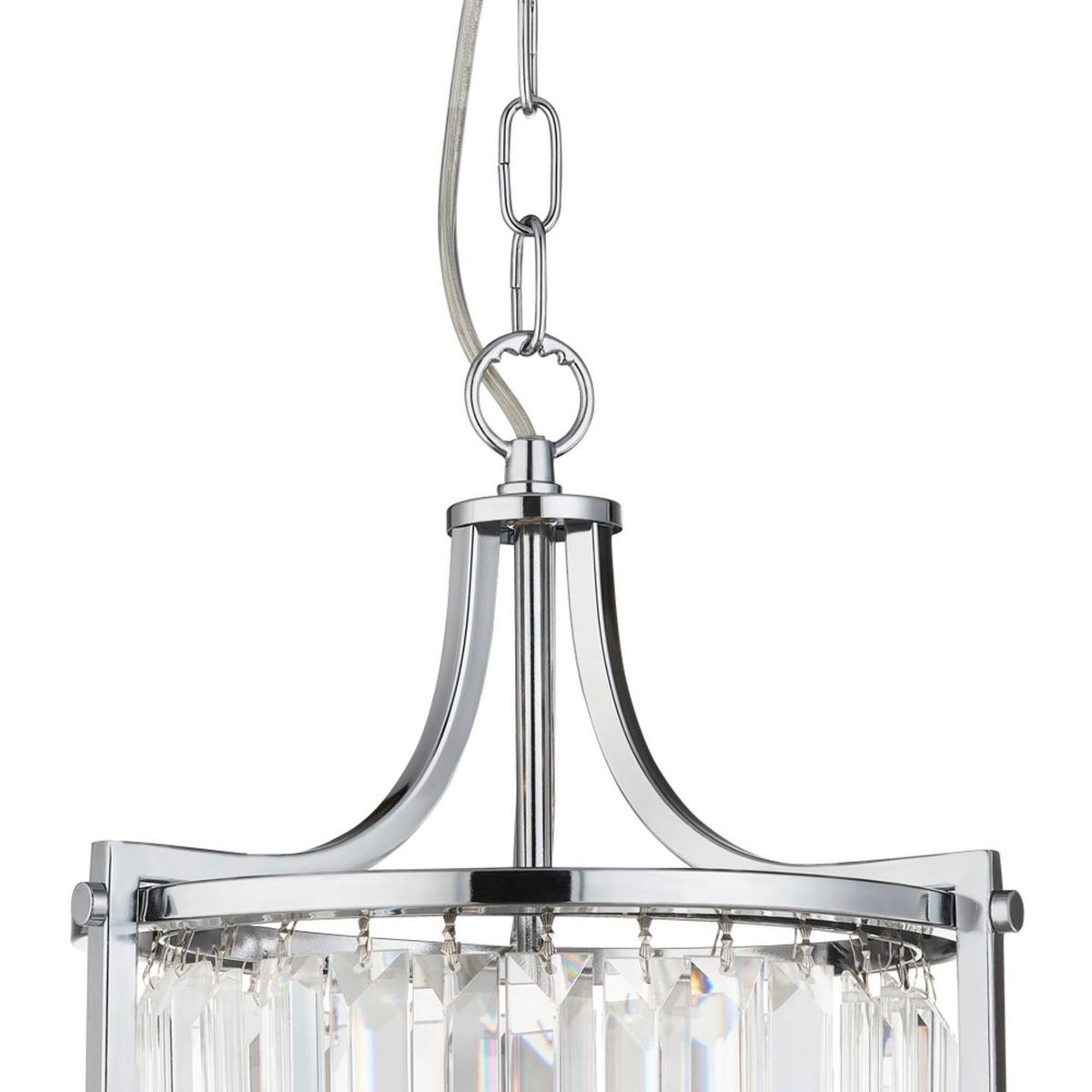 Hängeleuchte Victoria H: 150 cm 2-Flammig - Chromfarben, Design, Glas/Metall (26/150cm)