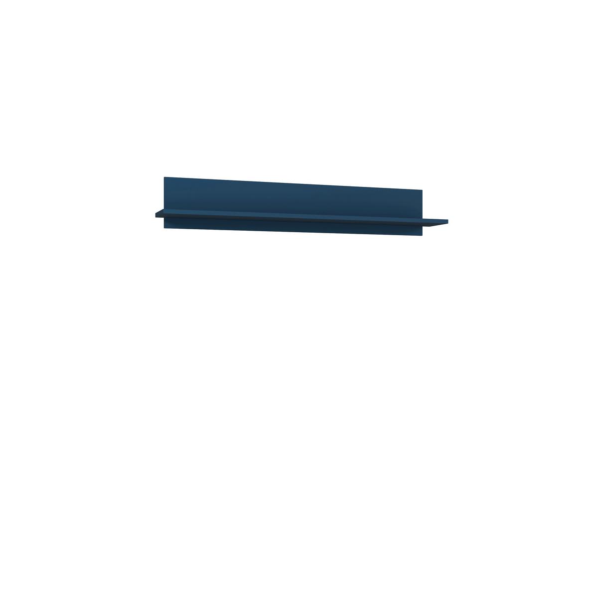 NÁSTĚNNÁ POLICE ALICE SPRINGS - tmavě modrá, Moderní, kompozitní dřevo (154/25,6/21,2cm)