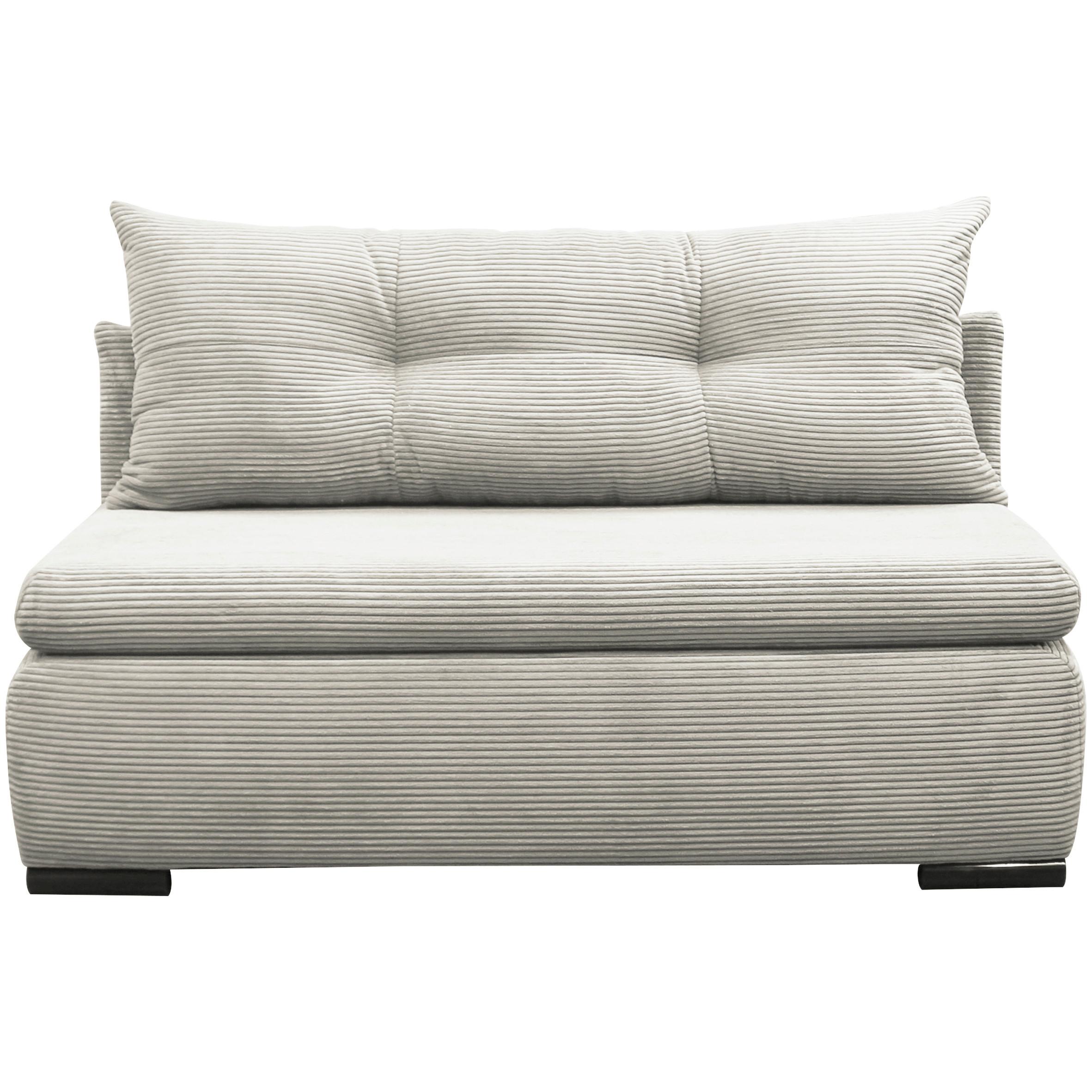 2-Sitzer-Sofa Yellow Mit Schlaffunktion Weiß Cord - Schwarz/Weiß, Design, Textil (154/93/85cm) - MID.YOU