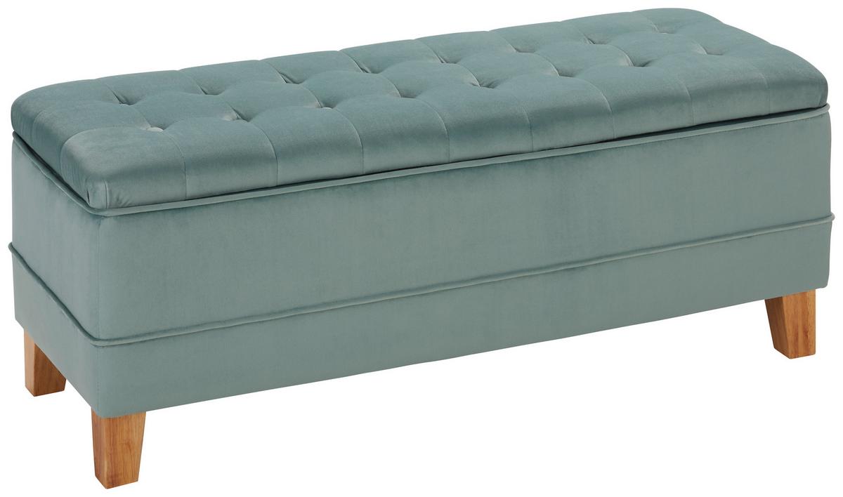 SEDACÍ LAVICE ALISSA -EXKLUSIV- - barvy dubu/zelená, Moderní, dřevo/textil (110/45/42cm) - Premium Living
