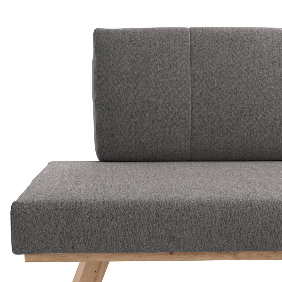 Eckbank Emma Ii Webstoff Dunkelgrau, B: 185 Cm - Eichefarben/Dunkelgrau, KONVENTIONELL, Holzwerkstoff/Textil (185/150cm)