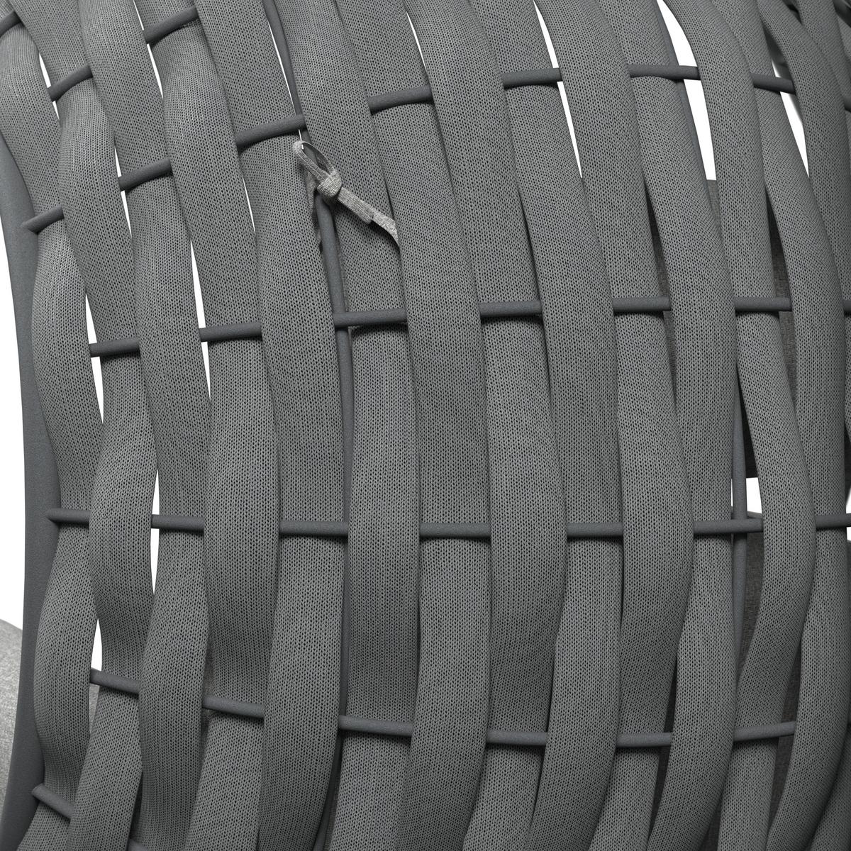 ZÁVESNÉ KRESLO MIRA - svetlosivá, Modern, kov/textil (107cm) - Bessagi Garden