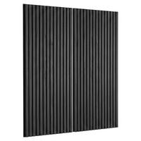 Akustický panel GRACE 2ks/sada - čierna, Modern, drevo/kompozitné drevo (60,5/120/2,2cm) - Mömax