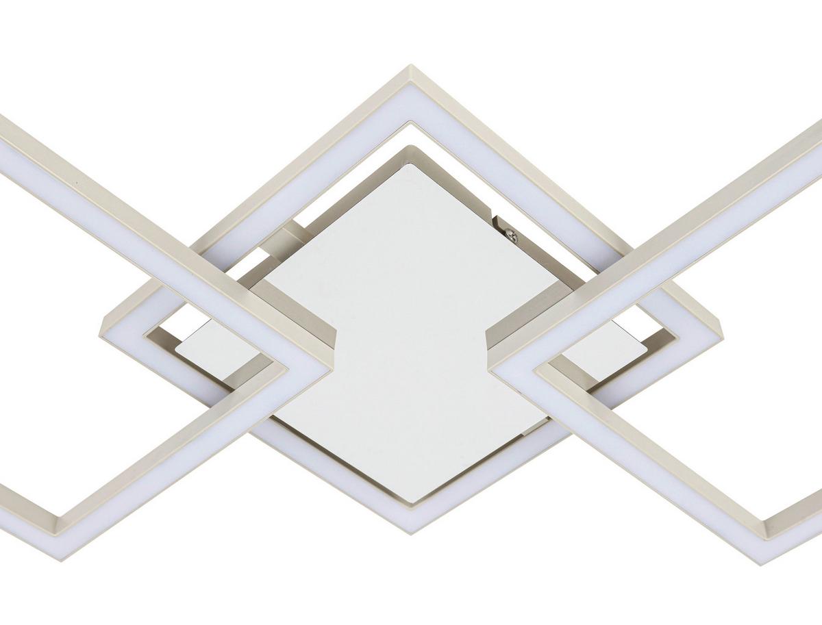 Led Mennyezeti Lámpa Nilya - krómszínű/homokszínű, Modern, műanyag/fém (63/27,5/4,5cm) - Luca Bessoni