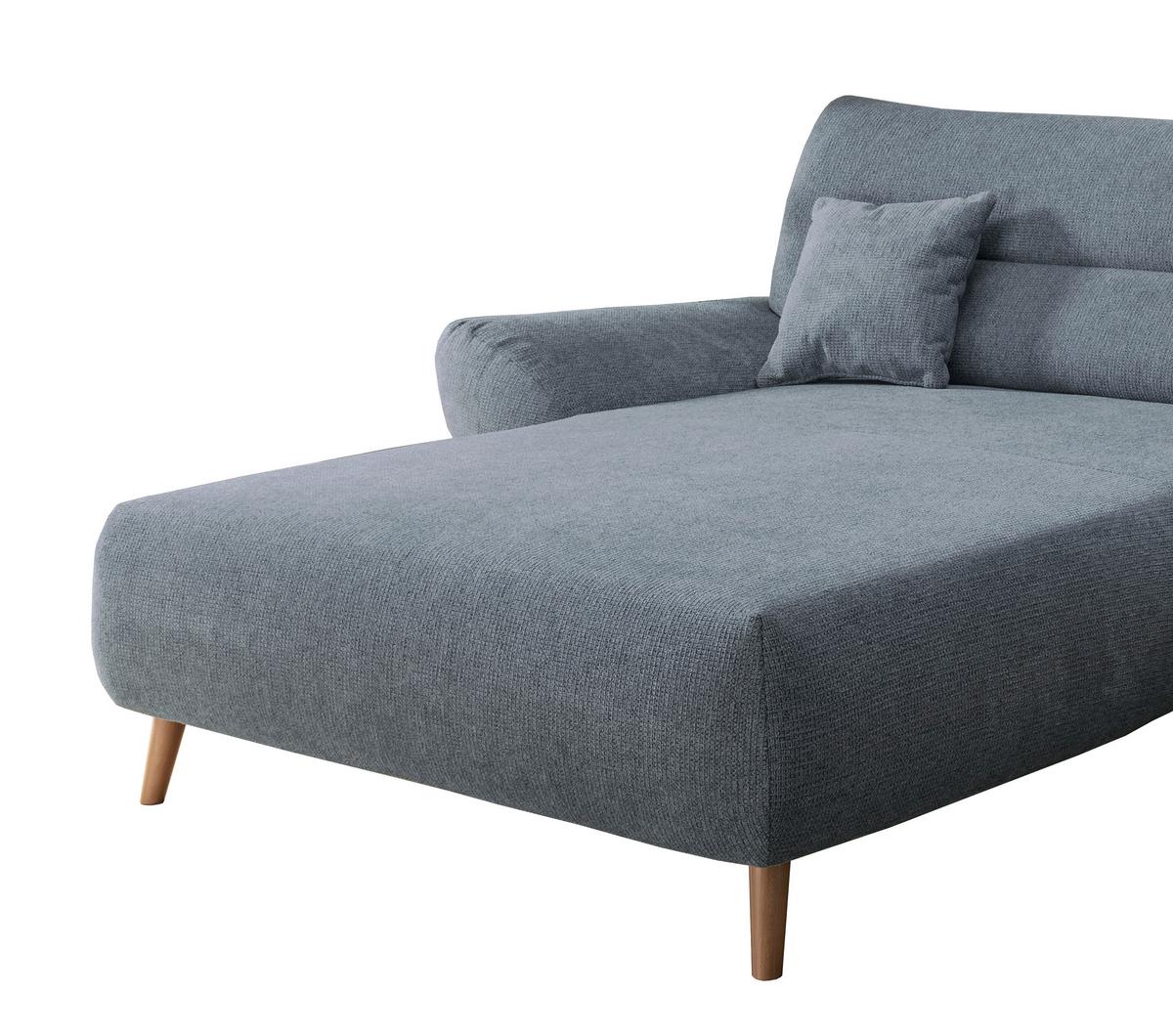 Ecksofa Drago Hellblau S: 166/290 cm - Wildeiche/Hellblau, MODERN, Holz/Textil (166/290cm) - MID.YOU