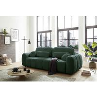 SCHLAFSOFA Bubble Dunkelgrün B: 256 cm - Dunkelgrün/Schwarz, Design, Textil (256/76/112cm) - MID.YOU