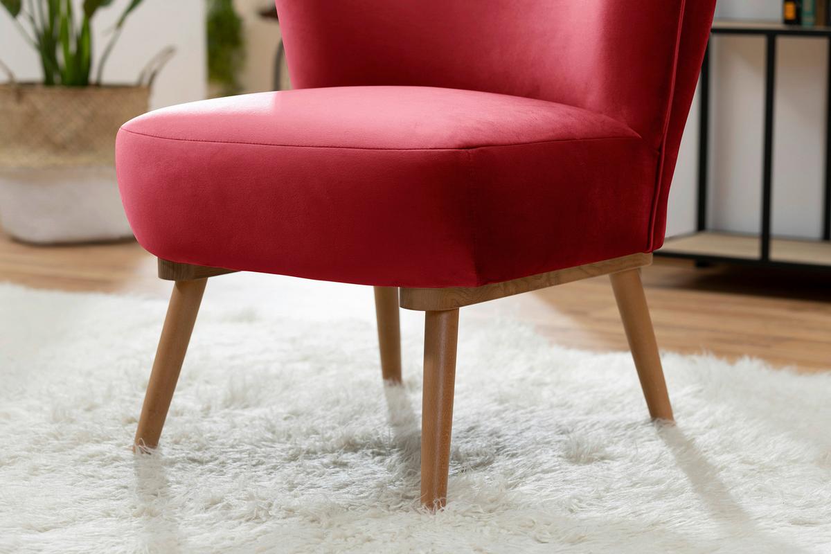 Sessel Jack - Rot/Erlefarben, Design, Textil (74/72/90cm) - Max Winzer