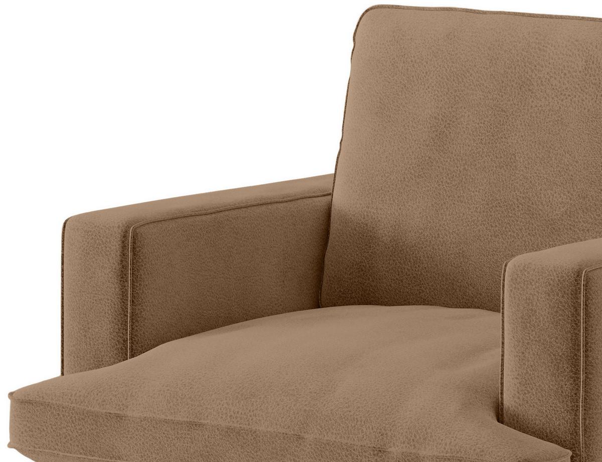 Sitzgarnitur Bali - Schwarz/Braun, Design, Textil (202/250cm) - Livetastic