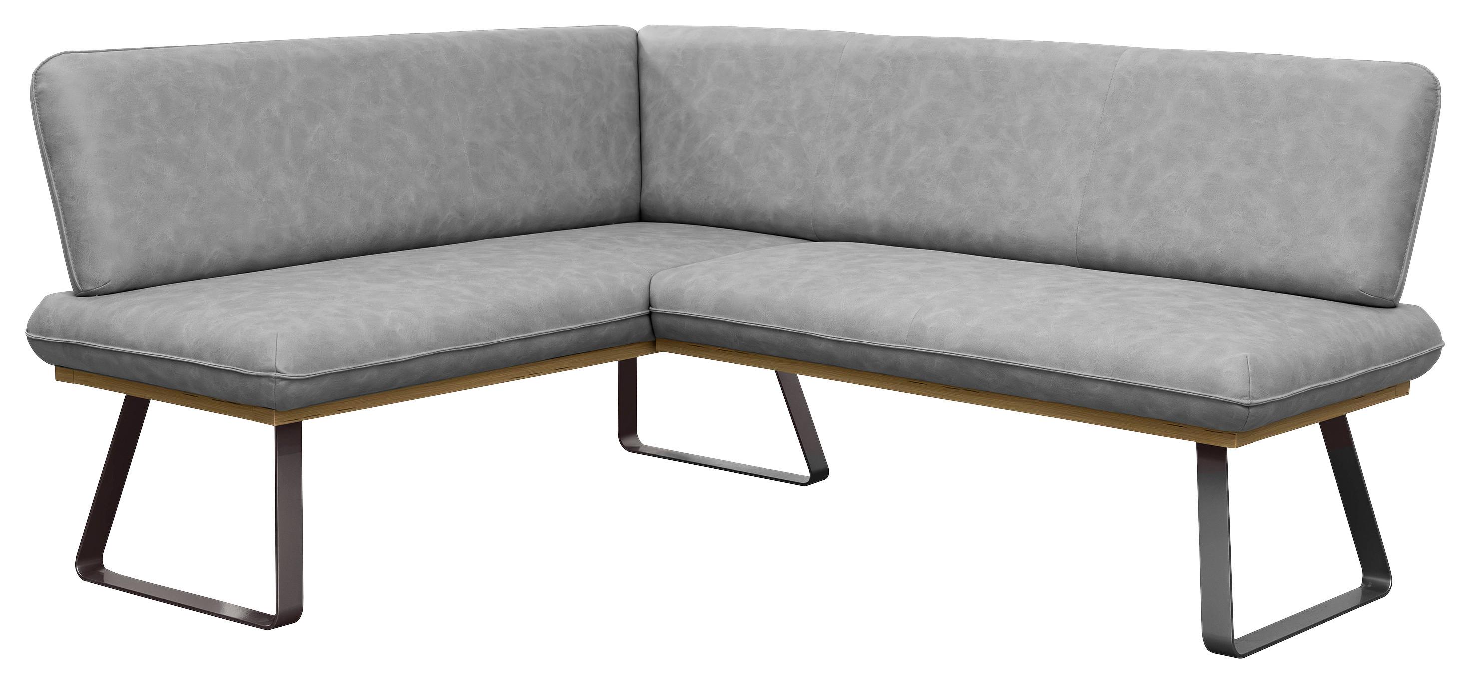 Eckbank Jannes Webstoff grau, 170x200cm - Schwarz/Grau, MODERN, Holzwerkstoff/Textil (170/200cm)