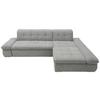 Ecksofa mit Schlaffunktion Moric Grau Mikrofaser - Chromfarben/Grau, KONVENTIONELL, Textil (300/172cm) - MID.YOU