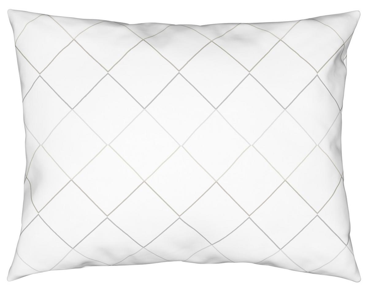 Renforce Bettwäsche 140x200 cm Kimi Baumwolle Weiß/Beige - Beige/Weiß, MODERN, Textil (140/200cm) - Luca Bessoni