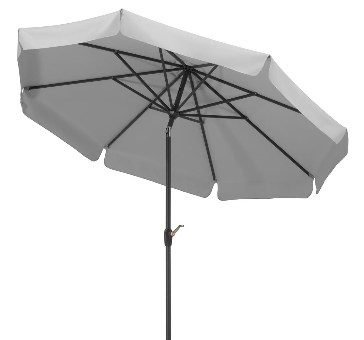 Sonnenschirm Orlando BxHxT: 270x250x270 cm Silbergrau - Anthrazit/Silberfarben, Basics, Textil/Metall (270/250/270cm) - Schneider