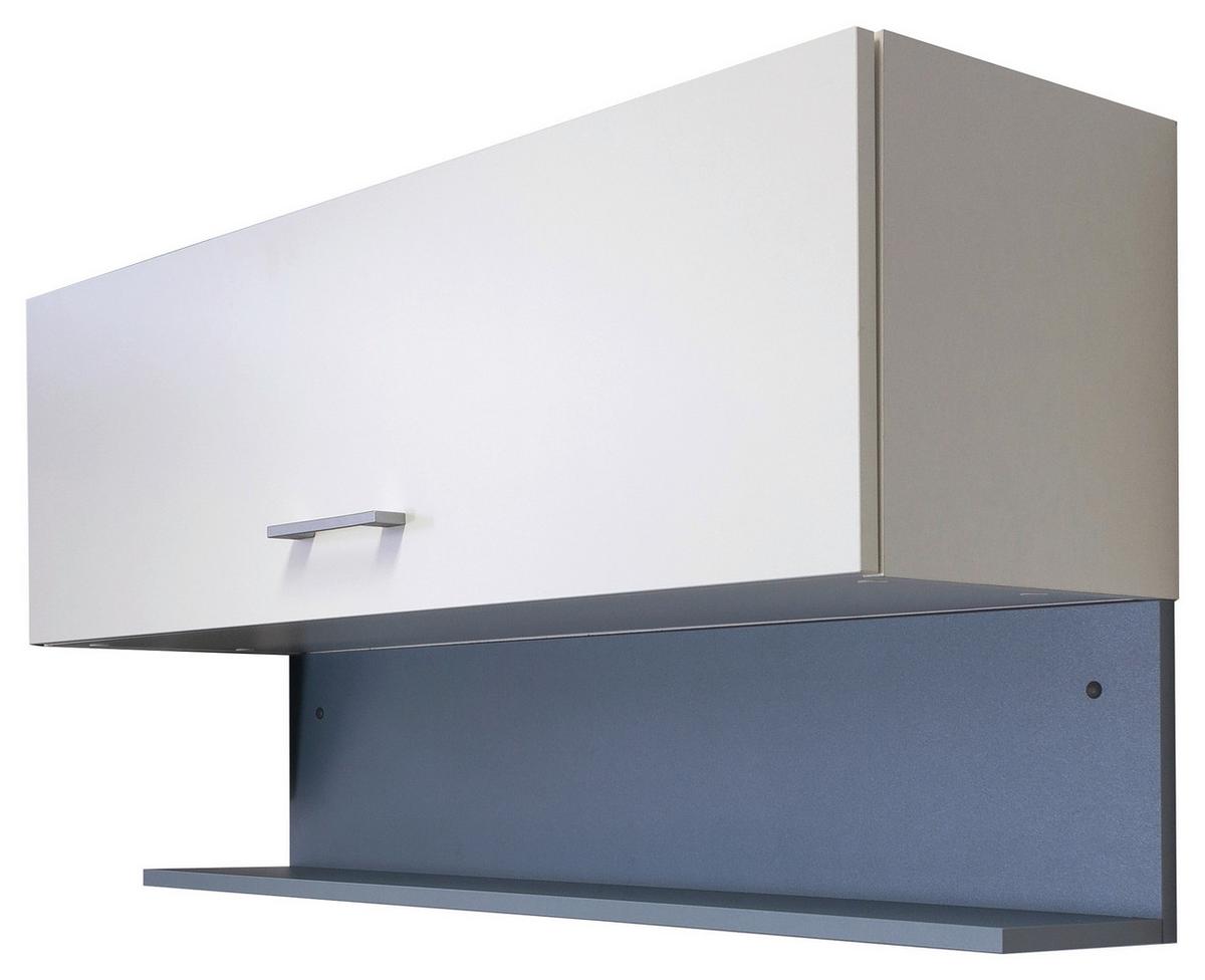 Küchenzeilen Lucca mit Geräten 270 cm Weiß - Graubraun/Weiß, KONVENTIONELL, Holzwerkstoff (270cm) - FlexWell